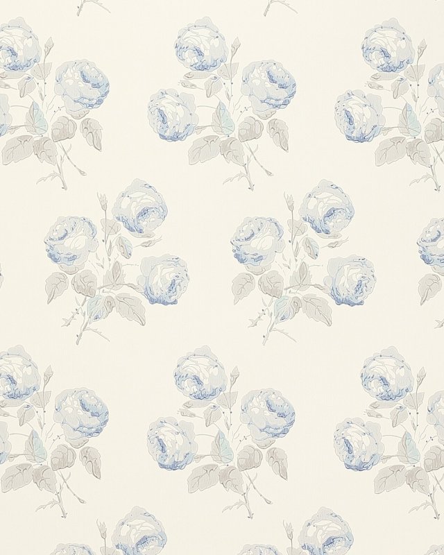 Preview: Bowood Blue/Grey – Tapete von Colefax and Fowler