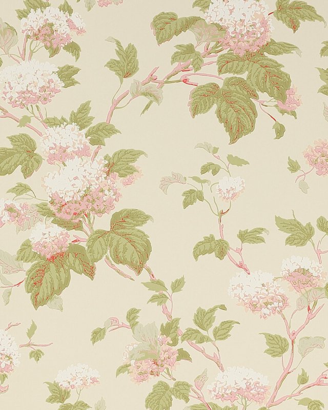Preview: Chantilly Pink/Green – Tapete von Colefax and Fowler