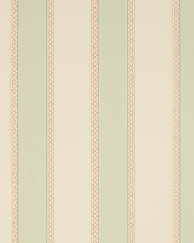 Preview: Chartworth Stripe Aqua/Pink – Tapete von Colefax and Fowler