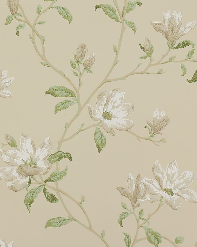 Marchwood White/Sage – Tapete von Colefax and Fowler