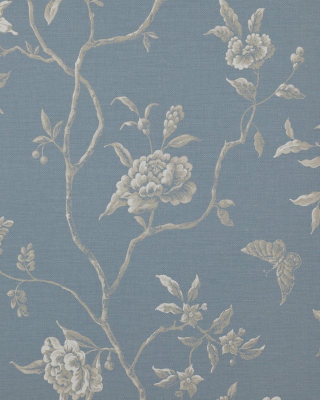 Preview: Swedish Tree Navy – Tapete von Colefax and Fowler