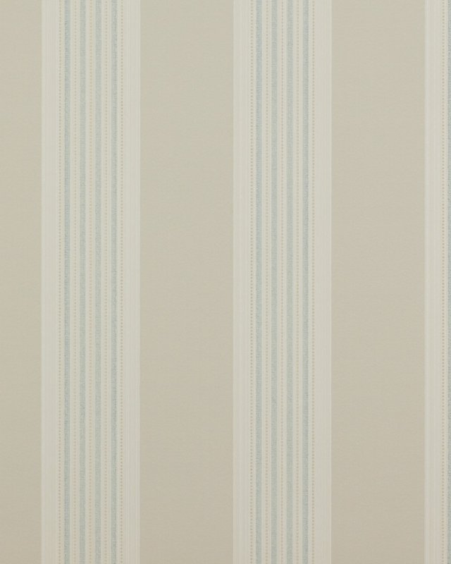Tealby Stripe Beige/Blue – Tapete von Colefax and Fowler