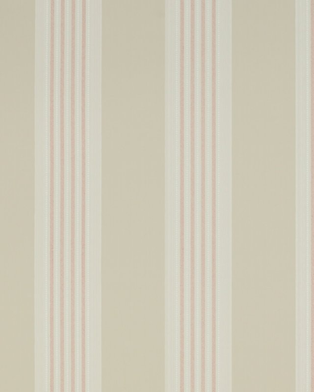 Tealby Stripe Cream/Pink – Tapete von Colefax and Fowler
