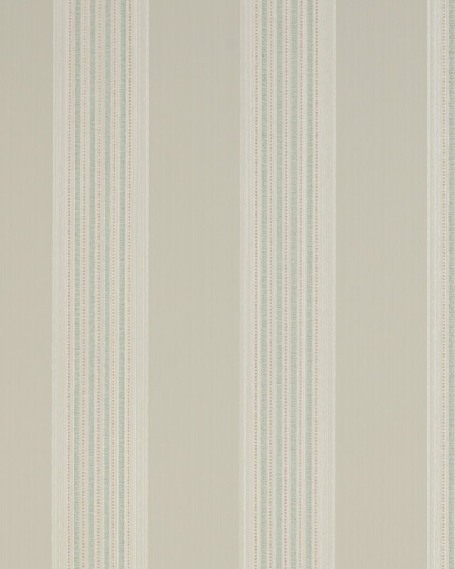 Tealby Stripe Stone/Aqua – Tapete von Colefax and Fowler