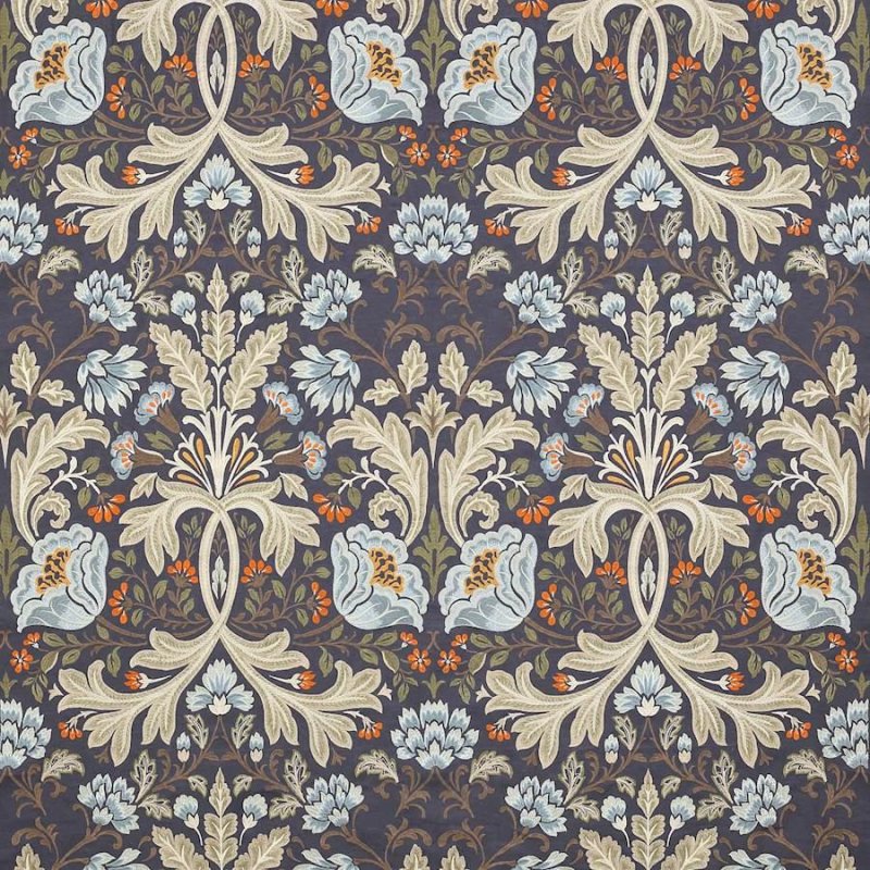 Acantha Navy – Stoff von Colefax and Fowler