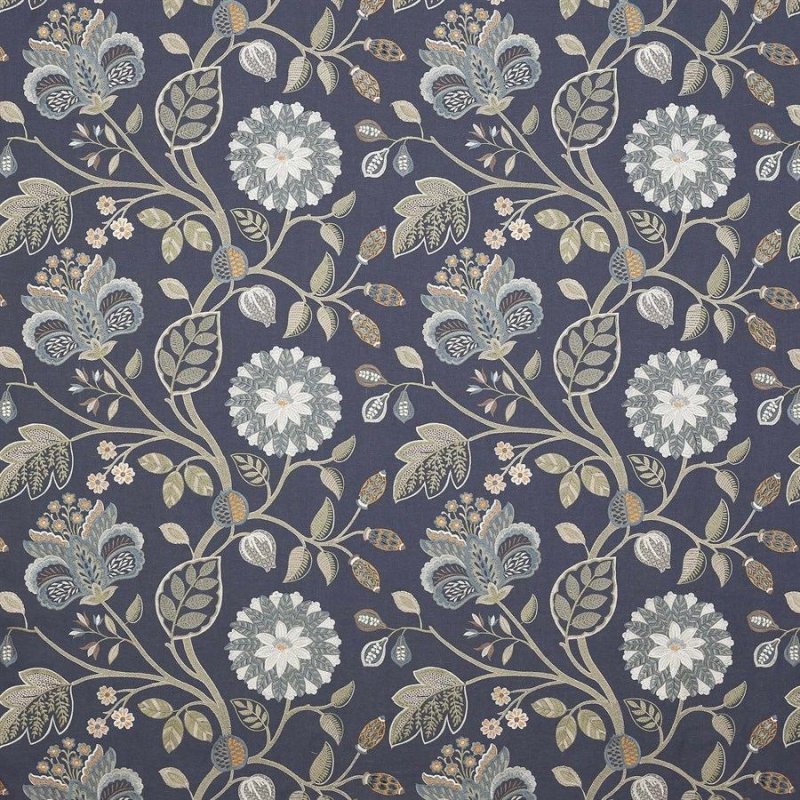 Preview: Adeline Navy – Stoff von Colefax and Fowler