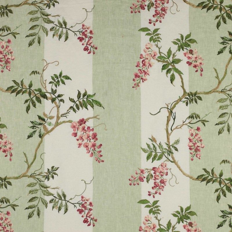 Alderney Stripe Pink/Green – Stoff von Colefax and Fowler