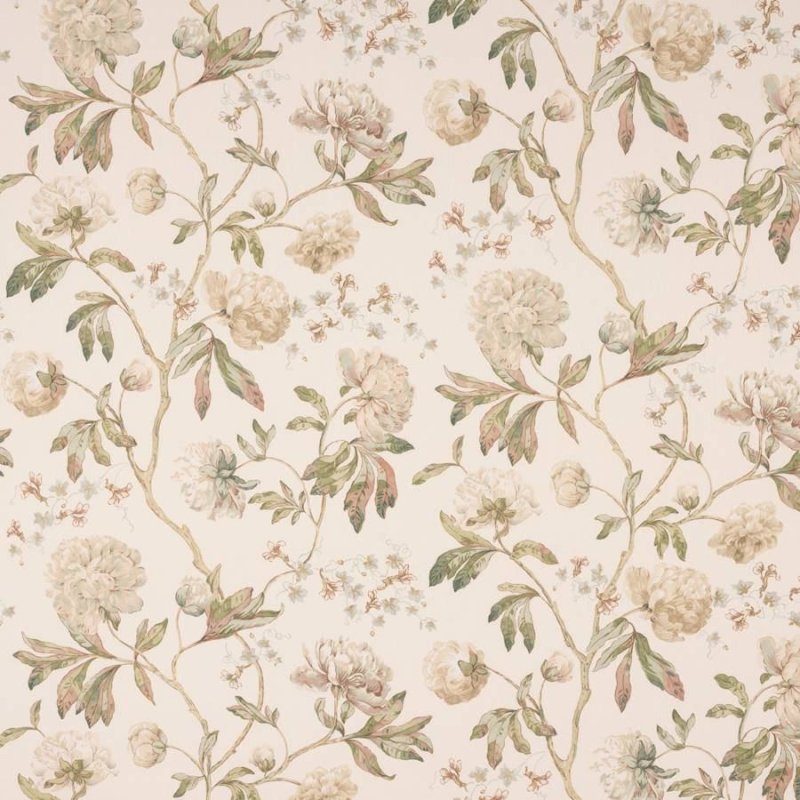 Alloway Ivory/Green – Stoff von Colefax and Fowler