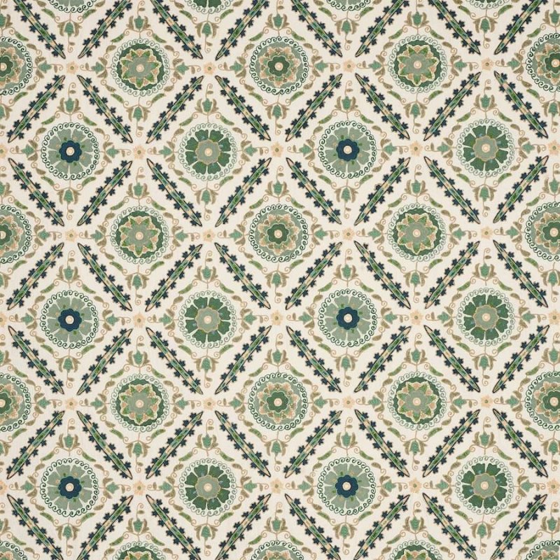 Preview: Amarantha Forest/Green – Stoff von Colefax and Fowler
