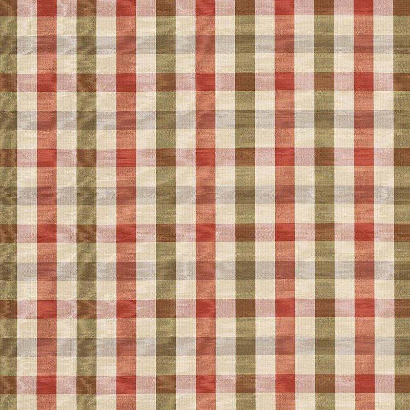 Belgrave Check von Colefax and Fowler in Tomato/Olive