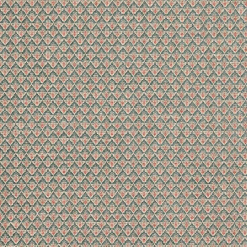 Preview: Carlotta Tomato/Teal – Stoff von Colefax and Fowler