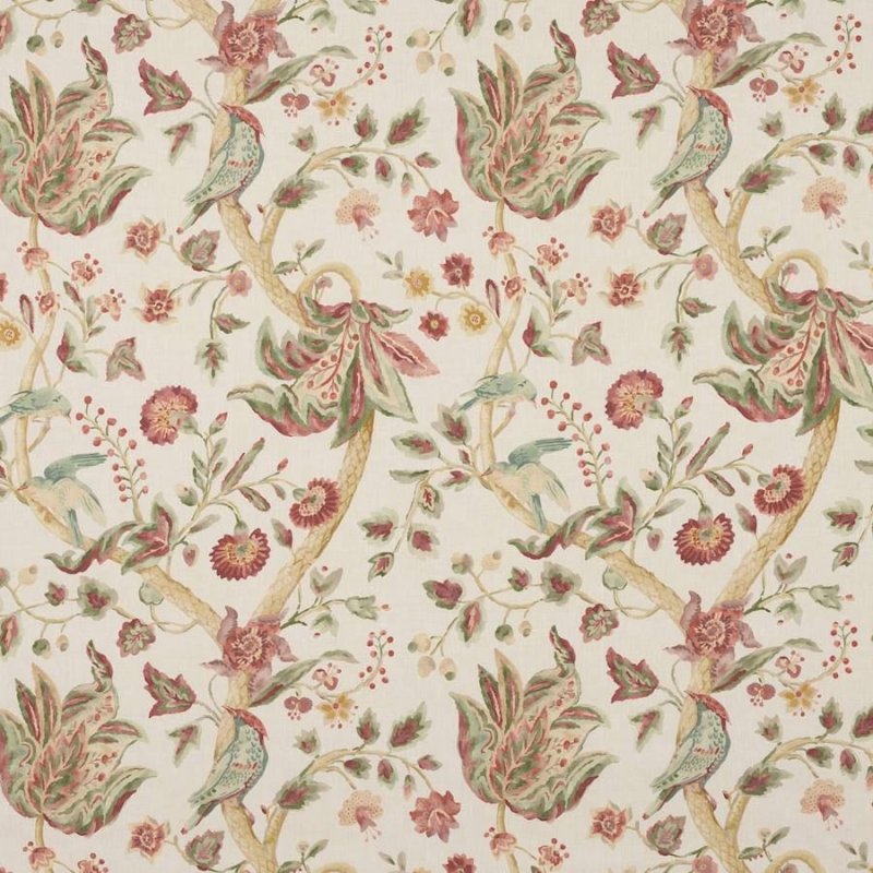 Preview: Durlston Red/Green – Stoff von Colefax and Fowler