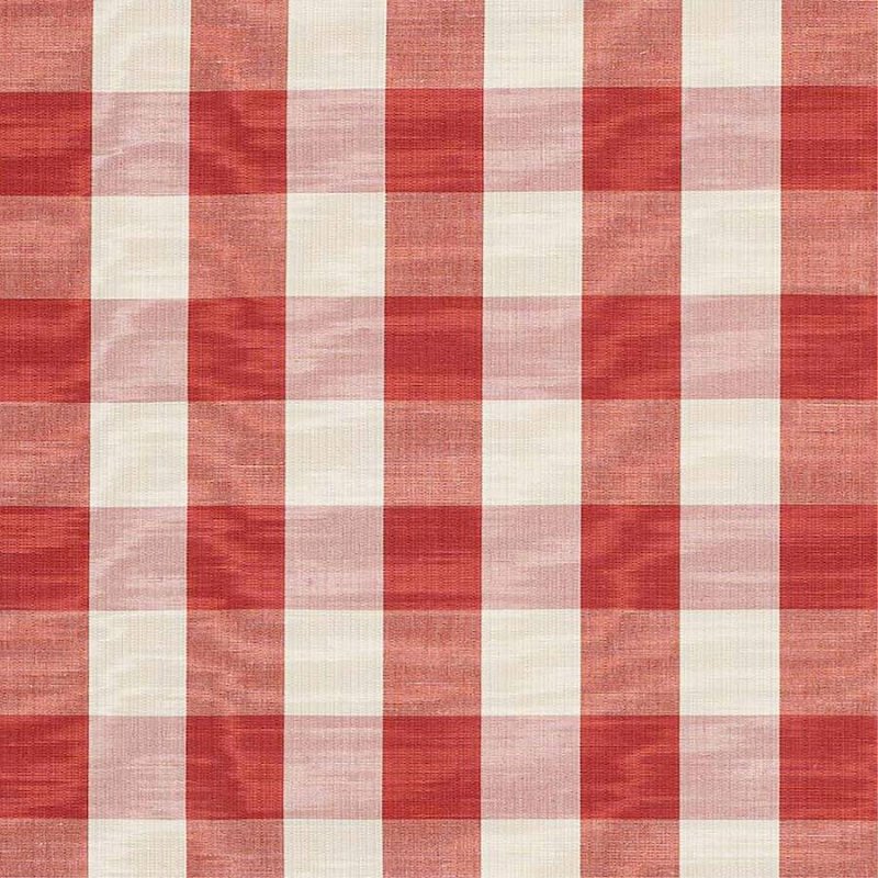 Eaton Check von Colefax and Fowler in Brick Red
