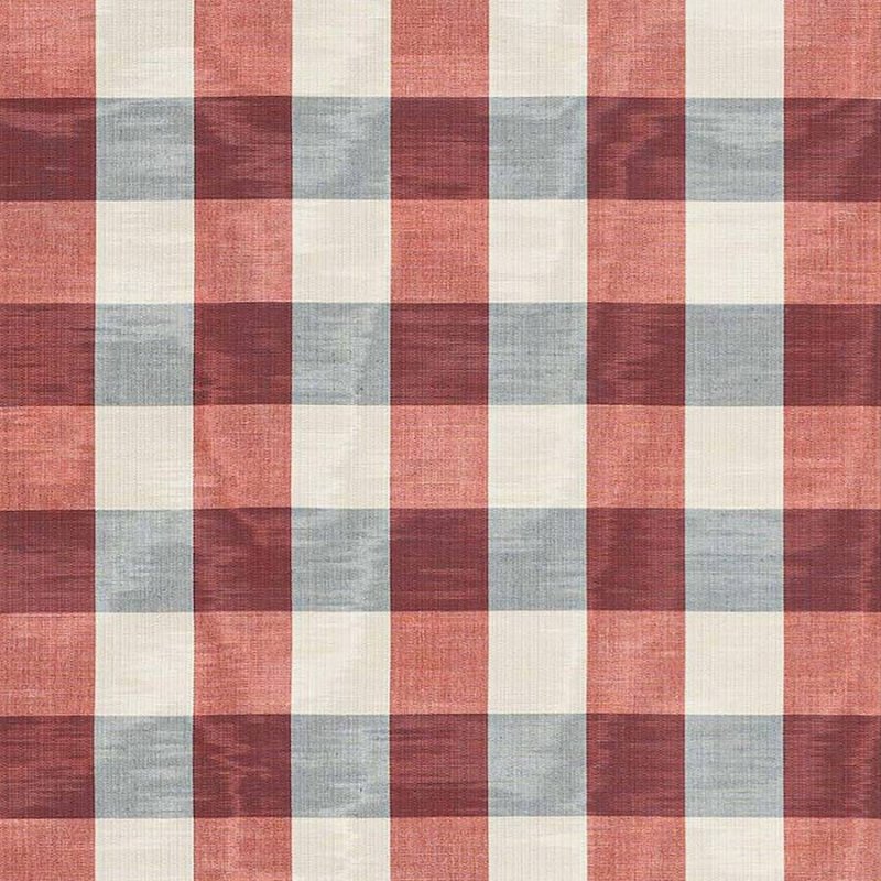 Eaton Check von Colefax and Fowler in Red/Navy