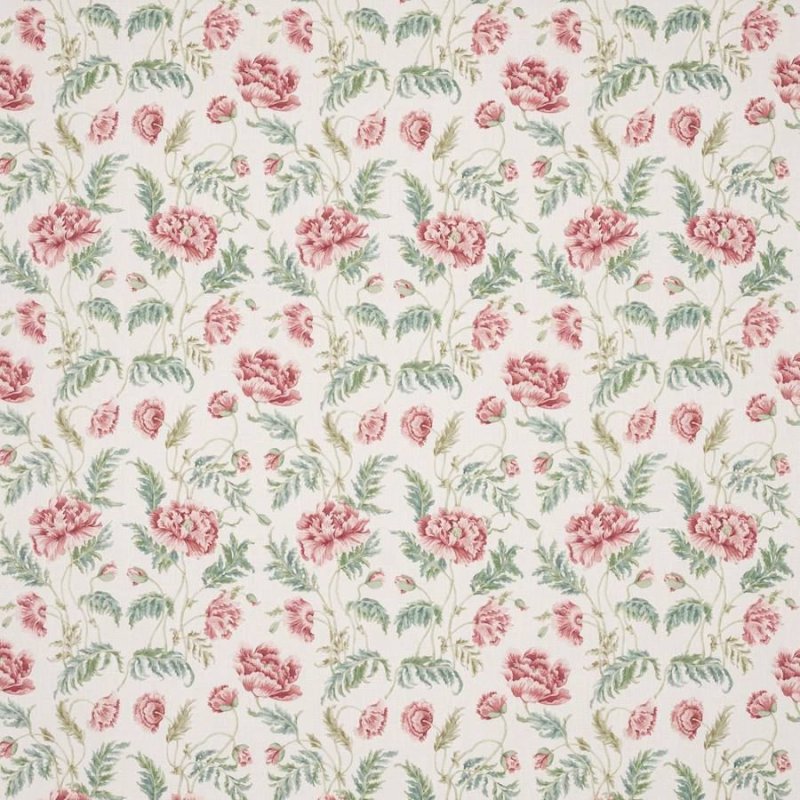 Preview: Eleanora Pink/Green – Stoff von Colefax and Fowler