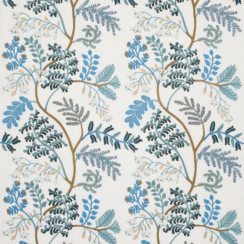 Preview: Ellerdine Blue – Stoff von Colefax and Fowler