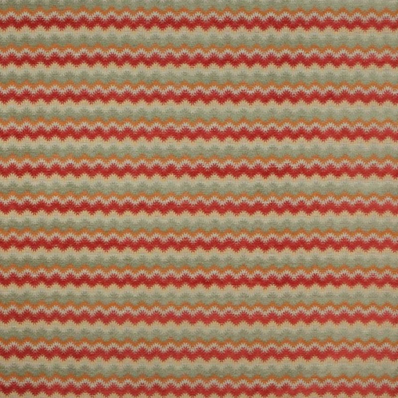 Preview: Erin Tomato/Green – Stoff von Colefax and Fowler