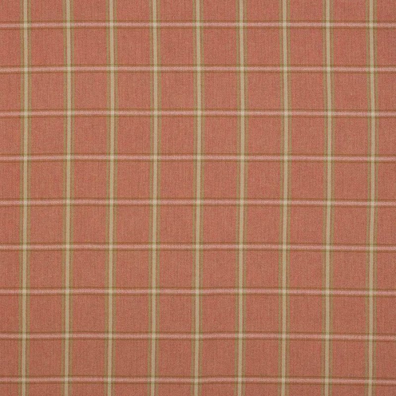 Preview: Fen Plaid Tomato – Stoff von Colefax and Fowler