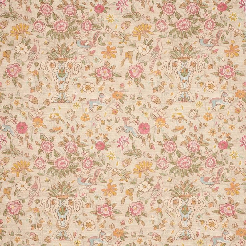 Preview: Fleury Pink/Green – Stoff von Colefax and Fowler