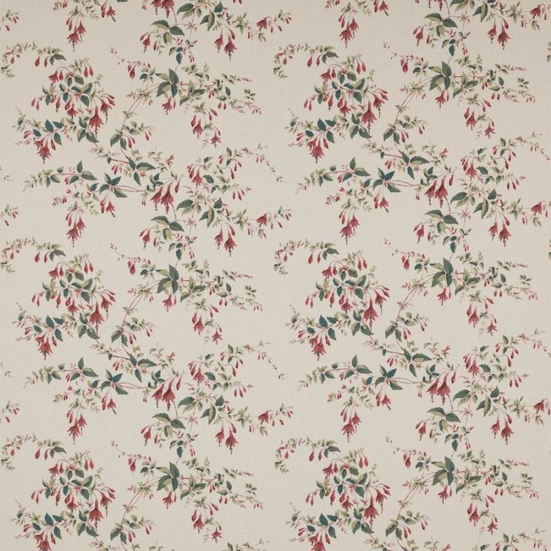 Fuchsia Red/Forest – Stoff von Colefax and Fowler