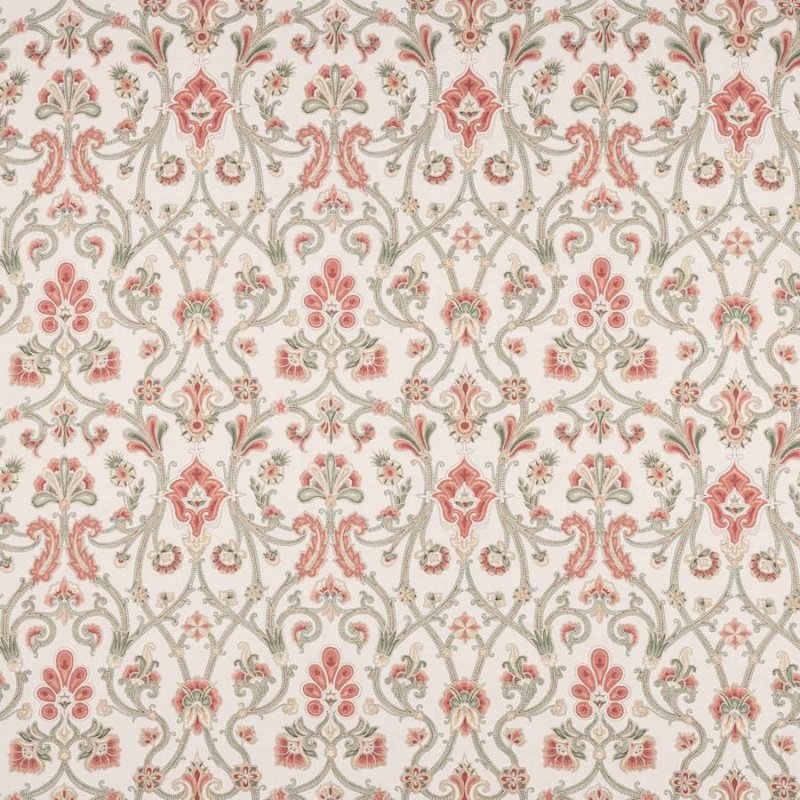 Preview: Furley Pink/Green – Stoff von Colefax and Fowler