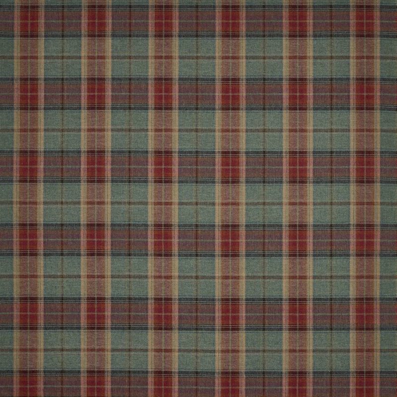 Preview: Galloway Plaid von Colefax and Fowler in Aqua/Terracotta