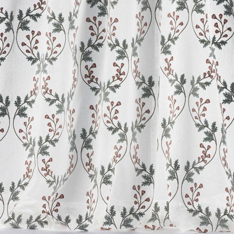 Preview: Georgia Sheer Pink/Old Blue – Stoff von Colefax and Fowler