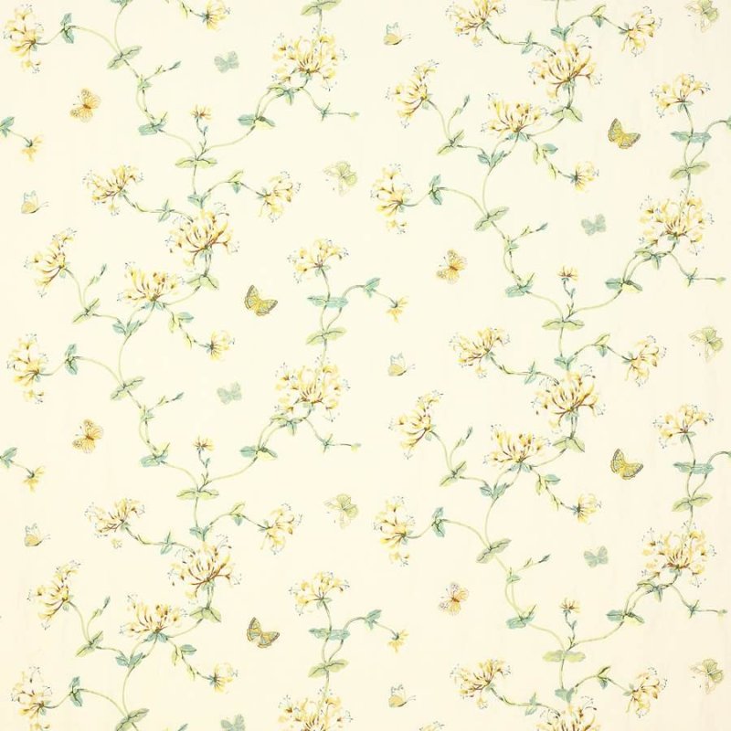 Preview: Honeysuckle Garden Cream Yellow – Stoff von Colefax and Fowler