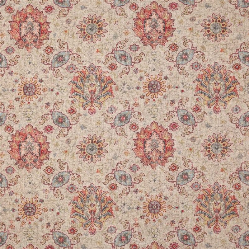 Preview: Jocasta Red/Sand – Stoff von Colefax and Fowler