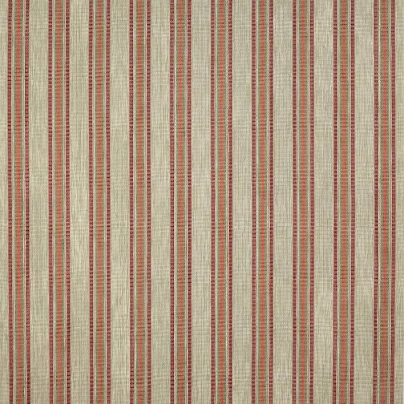 Preview: Kennet Stripe Red/Green – Stoff von Colefax and Fowler