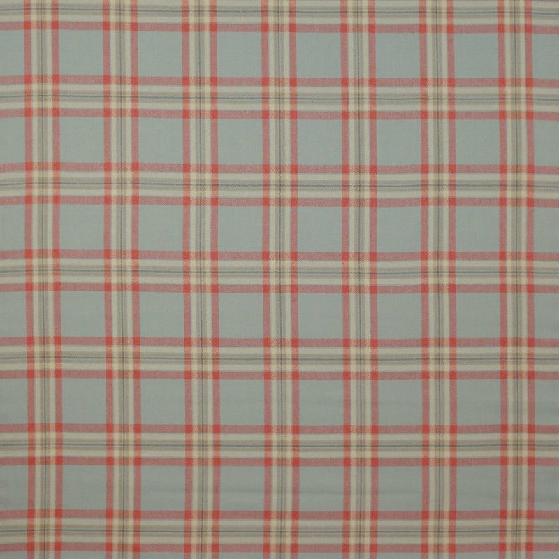 Preview: Malone Check von Colefax and Fowler in Tomato/Aqua