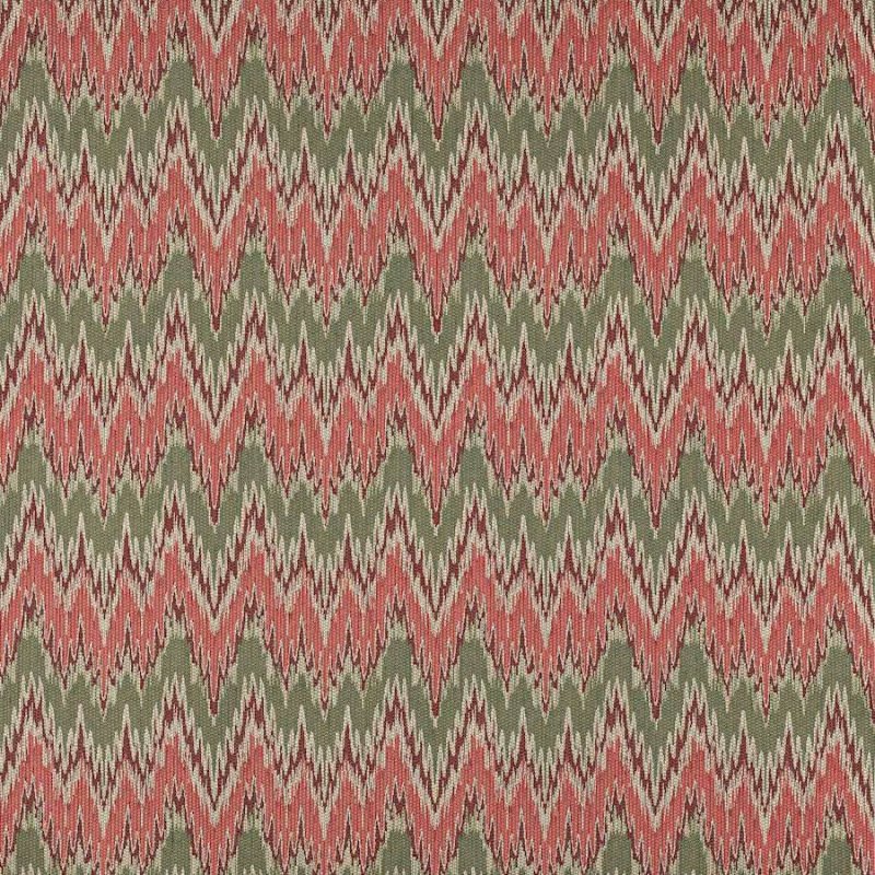 Preview: Medora Red/Green – Stoff von Colefax and Fowler