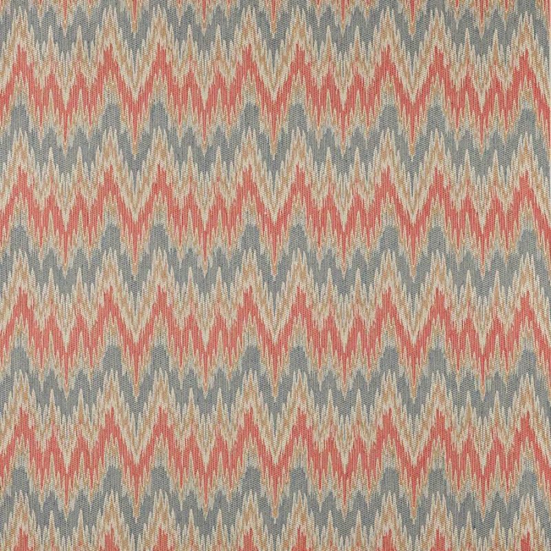 Preview: Medora Tomato/Slate – Stoff von Colefax and Fowler