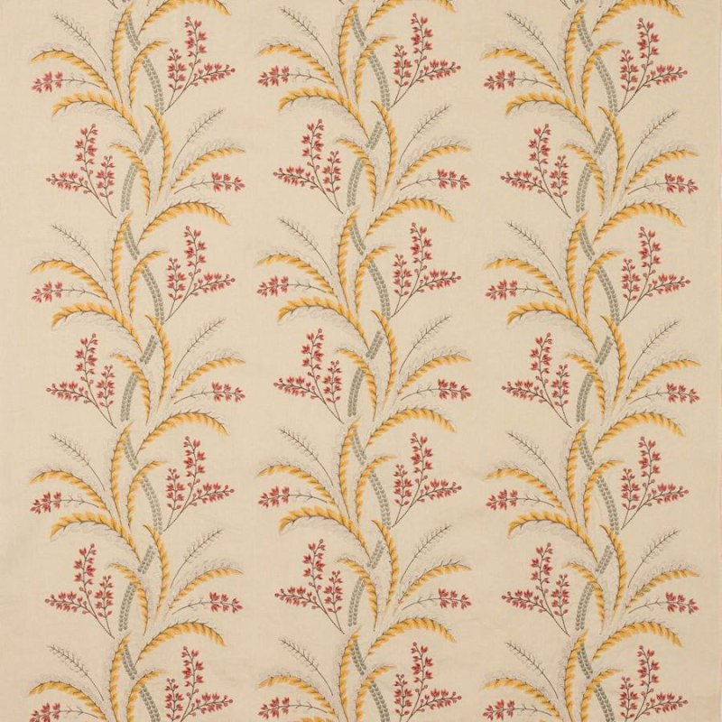 Preview: Melrose Ochre/Coral – Stoff von Colefax and Fowler