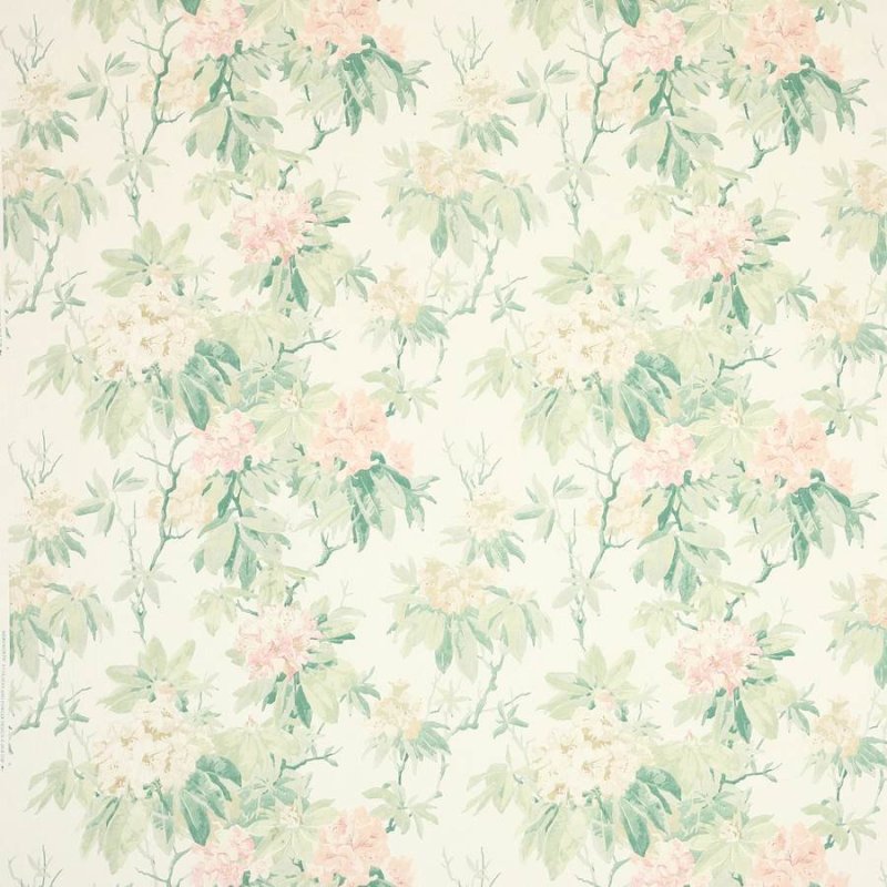 Preview: Mereworth Pink/Green – Stoff von Colefax and Fowler