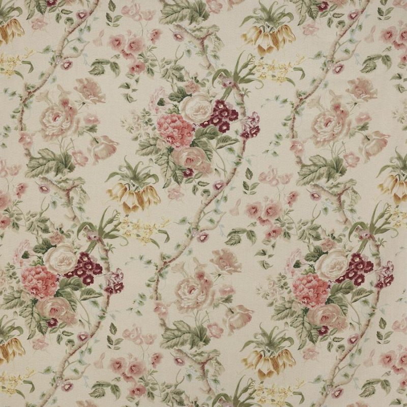 Preview: Monmouth Pink/Green – Stoff von Colefax and Fowler