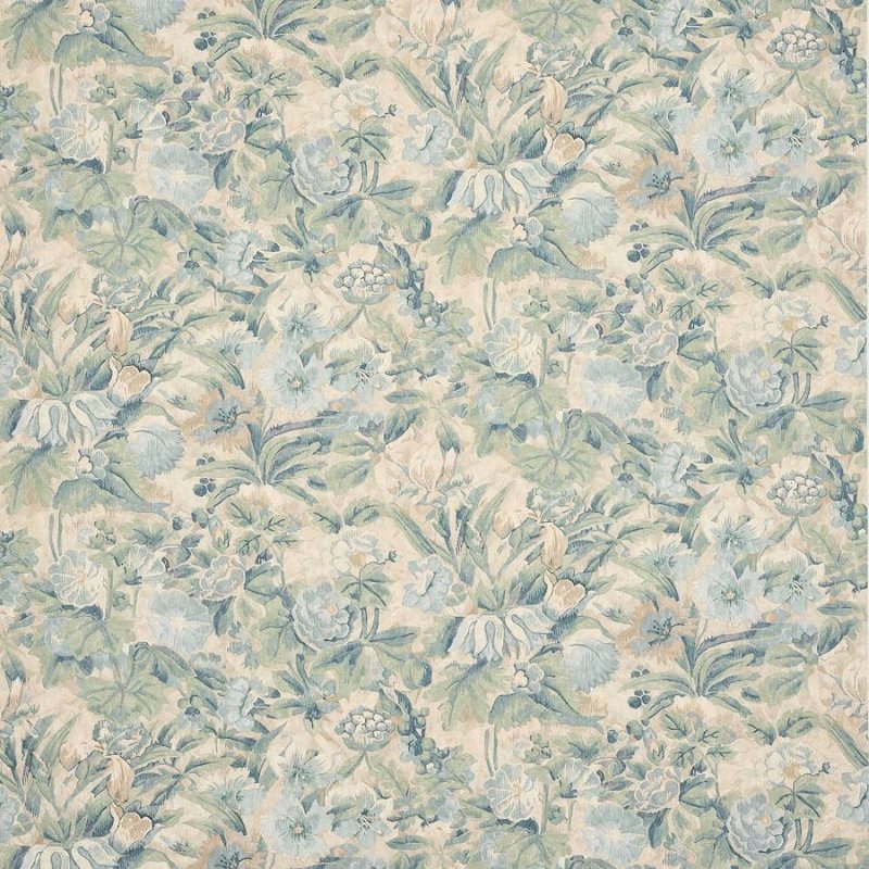 Preview: Montilly Blue/Forest – Stoff von Colefax and Fowler