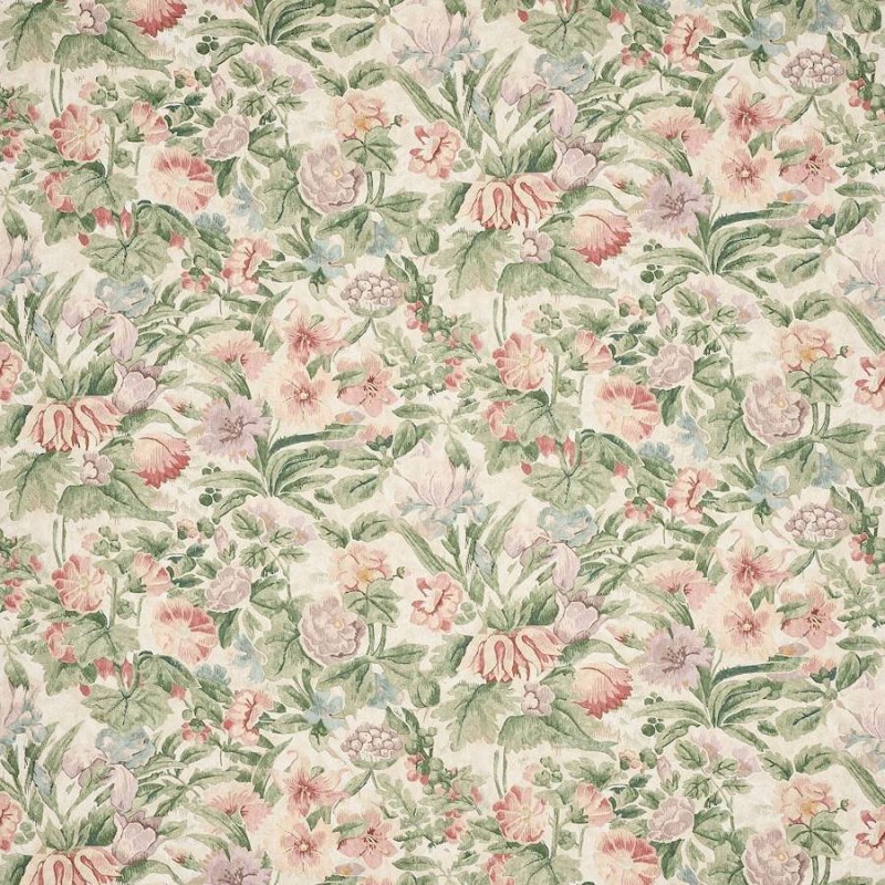Preview: Montilly Red/Green – Stoff von Colefax and Fowler