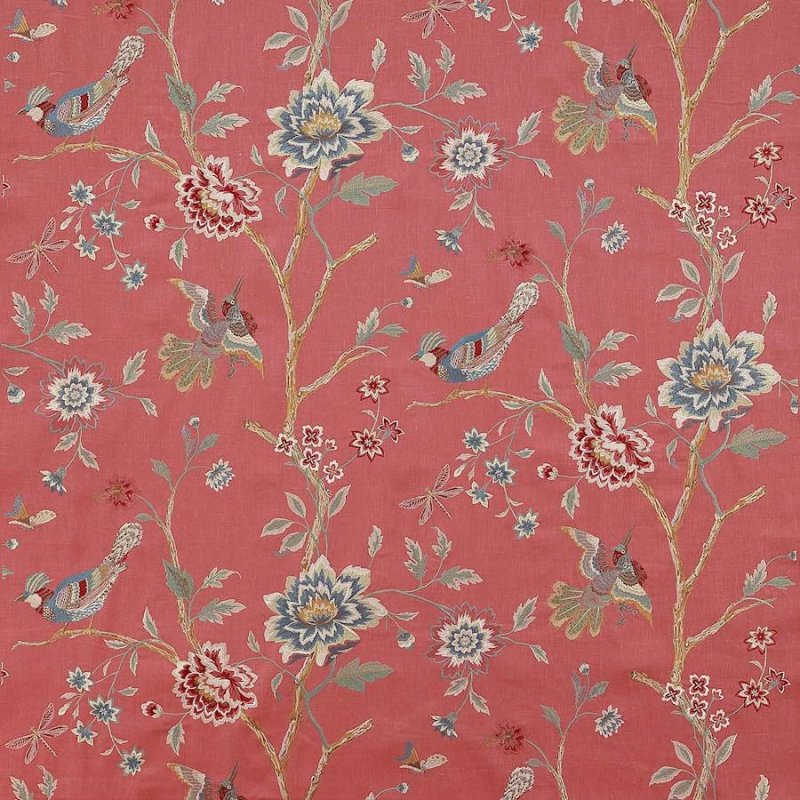 Preview: Olivia Red – Stoff von Colefax and Fowler