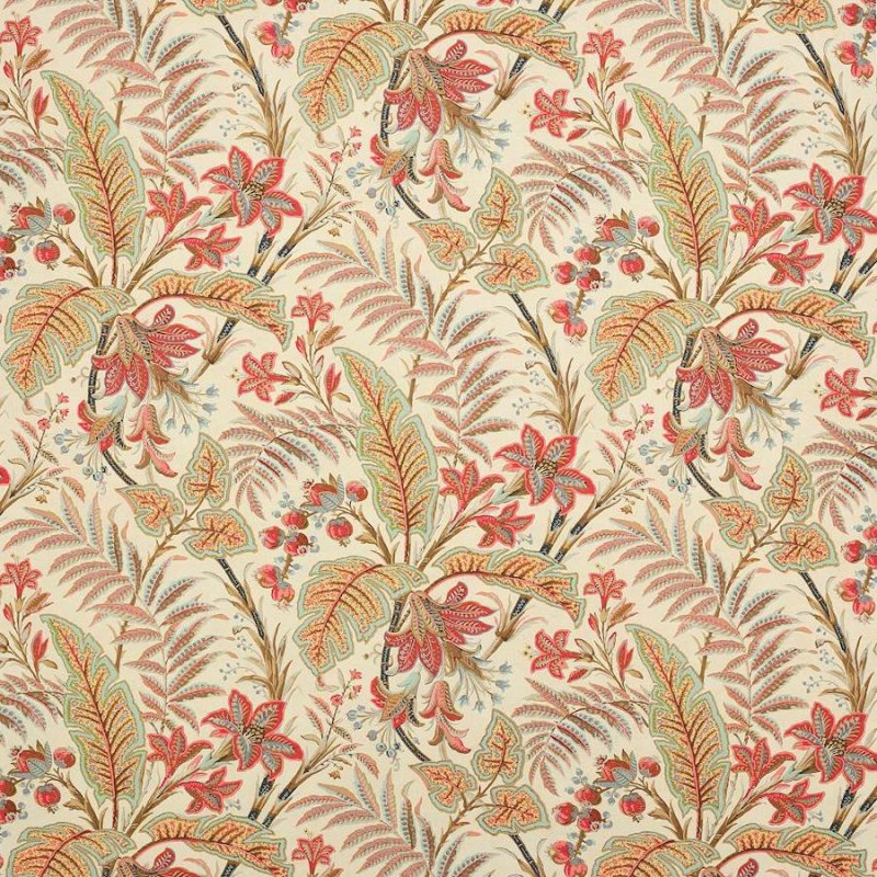 Preview: Paisley Leaf Tomato/Sienna – Stoff von Colefax and Fowler