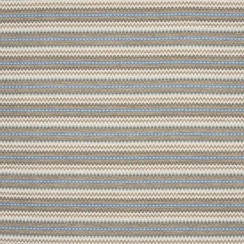 Preview: Radcot Stripe Blue/Stone – Stoff von Colefax and Fowler