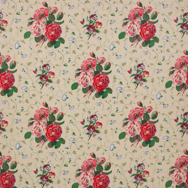 Roses & Pansies von Colefax and Fowler in Red