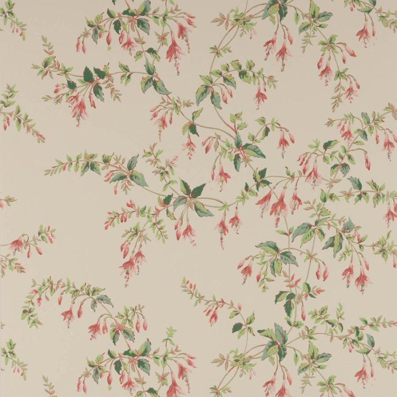 Preview: Fuchsia Tapete von Colefax and Fowler in Pink/Green