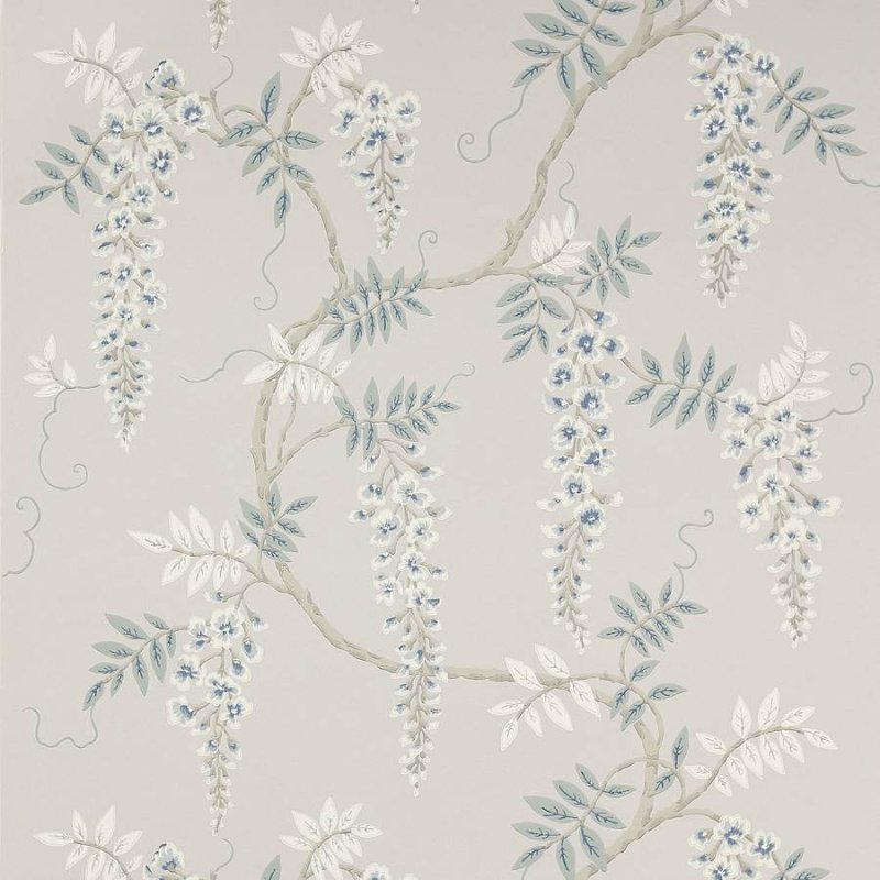 Preview: Grayshott Tapete von Colefax and Fowler in Silver Blue