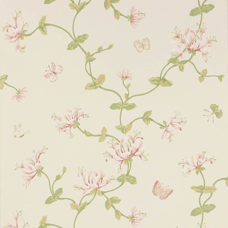 Preview: Honeysuckle Garden Tapete von Colefax and Fowler in Pink/Green