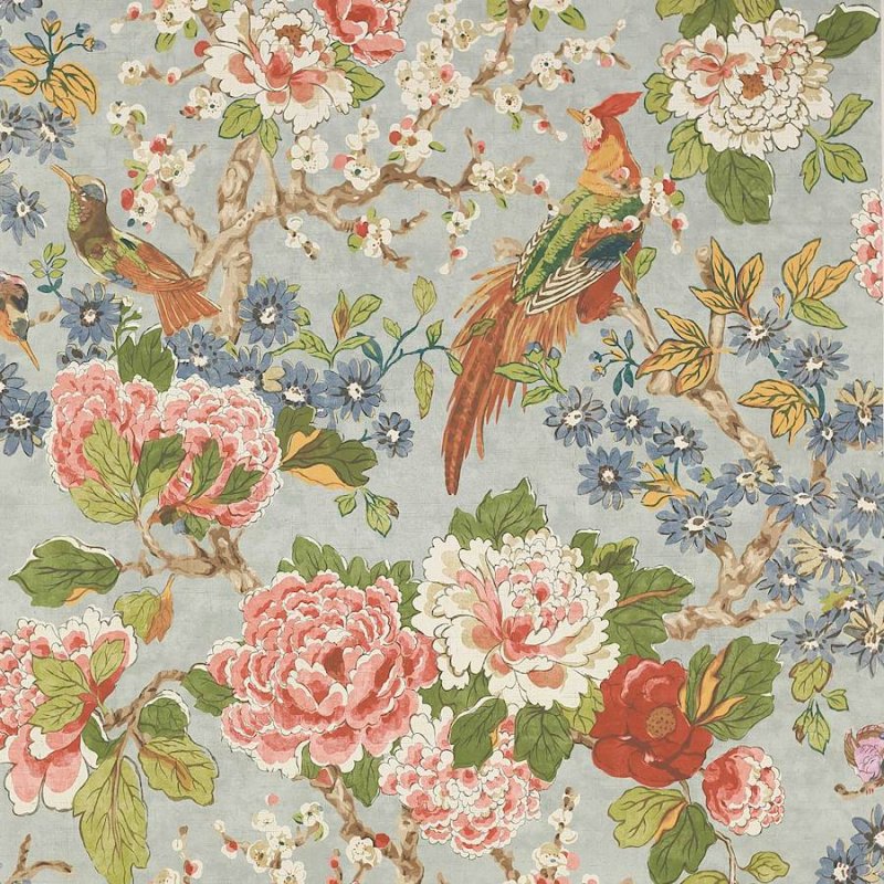 Jardine Tapete von Colefax and Fowler in Old Blue
