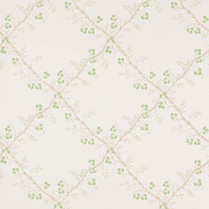 Preview: Trefoil Trellis Tapete von Colefax and Fowler in Leaf