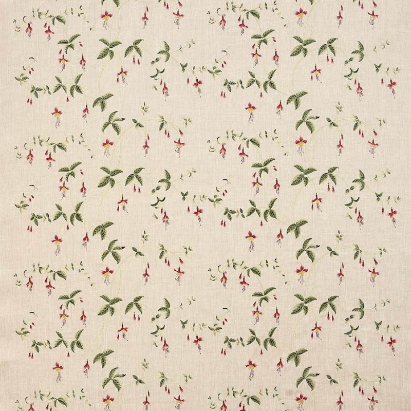 Preview: Viviers Red/Green – Stoff von Colefax and Fowler
