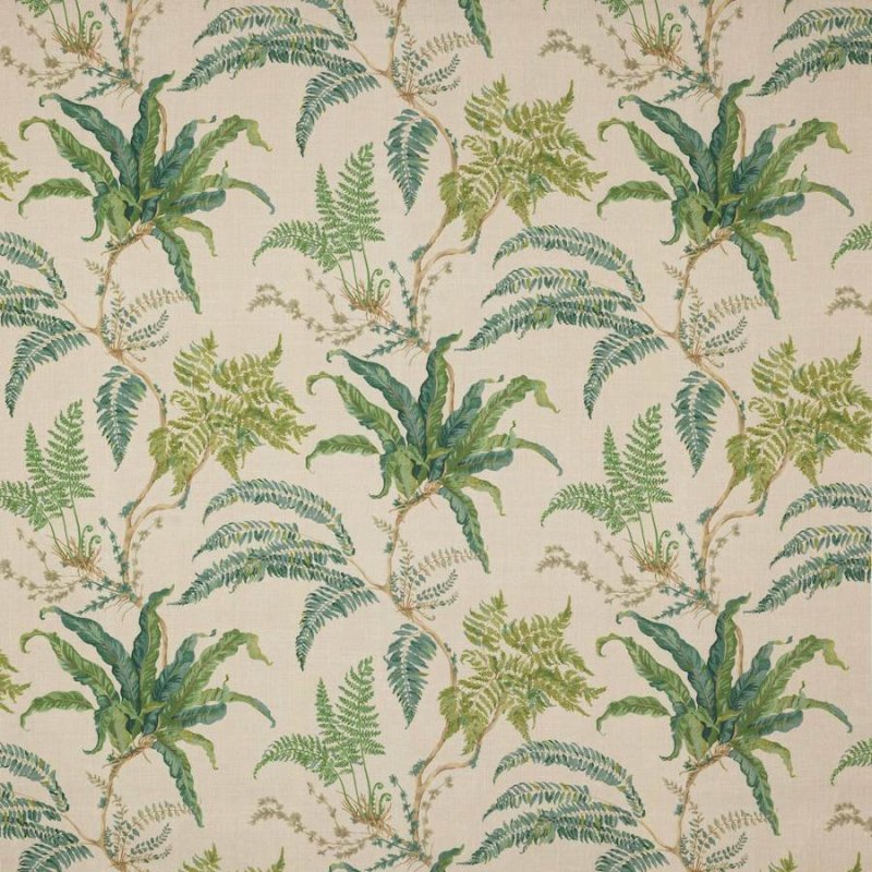 Preview: Woodfern Forest Green – Stoff von Colefax and Fowler