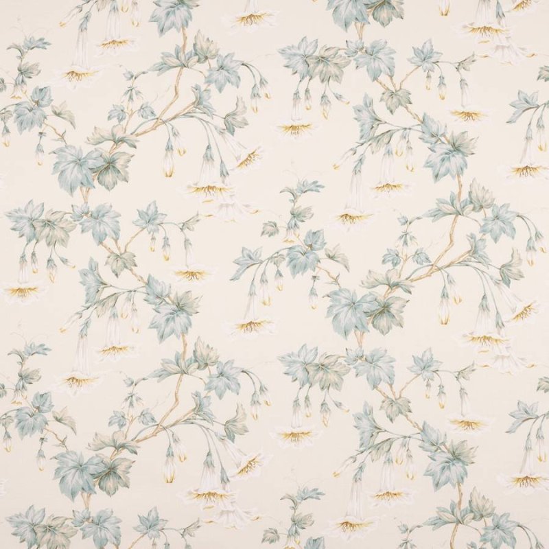 Preview: Yvette Ivory/Aqua – Stoff von Colefax and Fowler